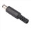 10 stk. 5,5 x 2,1 mm han-loddestik, lige stik, sort 5