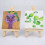 10 set mini-displaystaffili med duk 8x8 cm, litet presentbord 3
