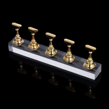 Présentoir magnétique pour fournitures d'ongles, doré