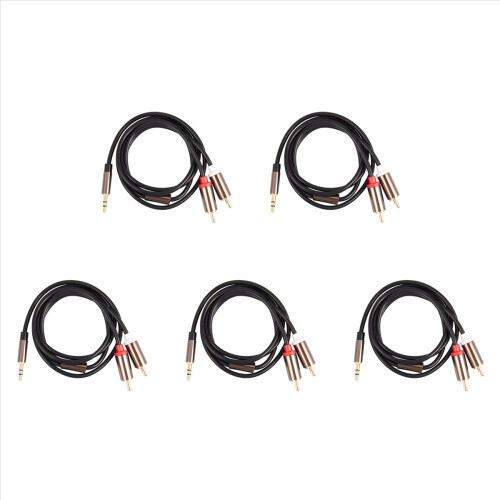 Jack 3.5mm - 2 jack audio kábel, apa-apa adapter, 1m