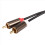 Jack 3.5mm - 2 jack audio kábel, apa-apa adapter, 1m 6