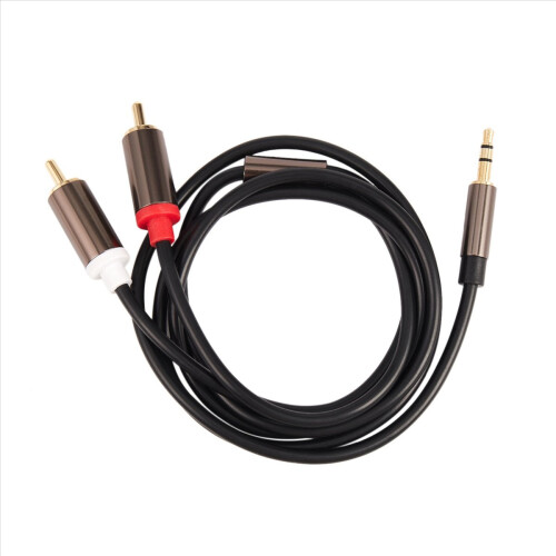 Jack 3.5mm - 2 jack audio kábel, apa-apa adapter, 1m 1