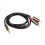 Jack 3.5mm - 2 jack audio kábel, apa-apa adapter, 1m 3