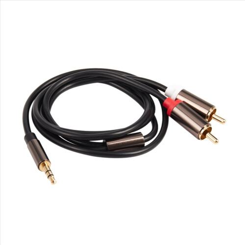Jack 3.5mm - 2 jack audio kábel, apa-apa adapter, 1m 2