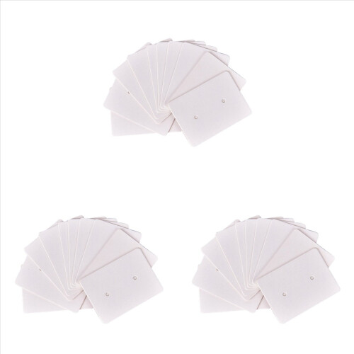 100Pcs Blank Earrings Ear Studs Paper Display Card Hanging White