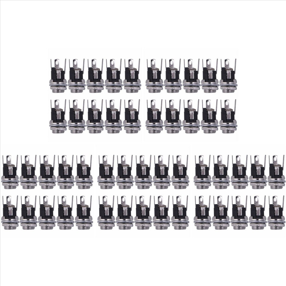 10Pcs Dc Power Supply Jack Female Panel Mount Connector 5.5X2.1mm New 4714273504702