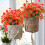 4 Bunches Artificial Fake Flowers Anthurium Plants Plastic Shrubs 4
