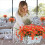 4 Bunches Artificial Fake Flowers Anthurium Plants Plastic Shrubs 5