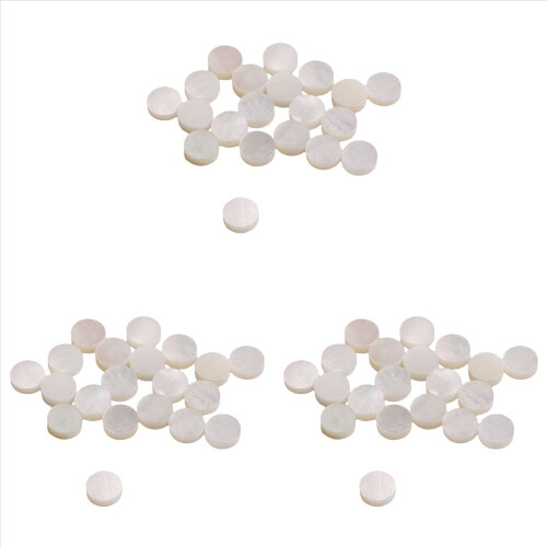Instrument pentru incrustații de taste cu puncte din sidef alb, 6 mm (pachet de 20)