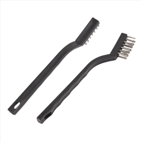 Conjunto de 20 escovas com cerdas de arame de aço inoxidável e cabo mini 1