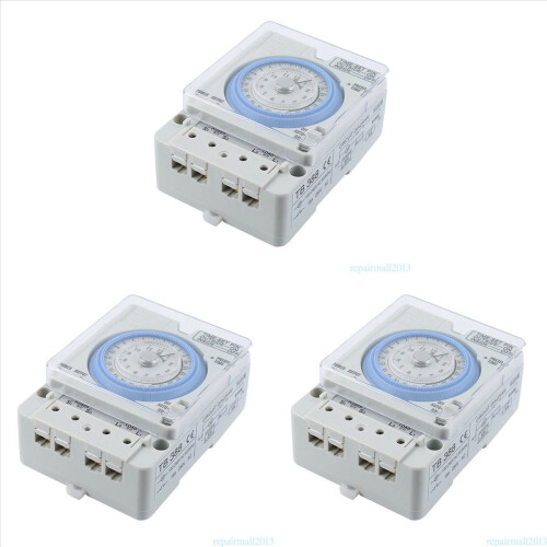TB-388 Rektangel 15 minutter / 96 gange Switch Timer Uden Batteri
