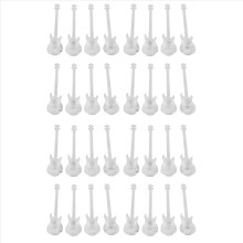Guitar Coffee Teaspoons,4 Pcs Stainless Steel Spoon(Silver)
