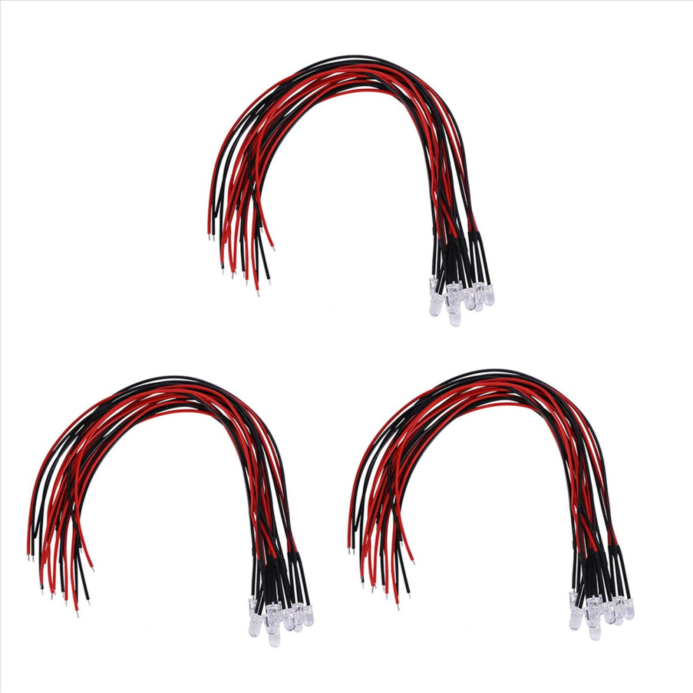 10Pcs 5mm Pre-Wired Diffused LED Diodes Light 20ma DC 3-6V White-image-OPC-PMD8BVV-NEW