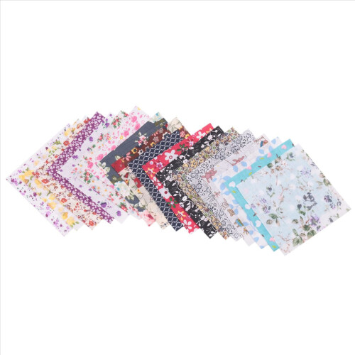 Fabric Patchwork Craft Batiks Mixed Squares Bundle,10 x 10cm, 50-Pack 2