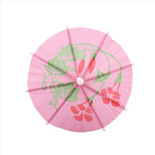 100 Cocktailparaplu's van gemengd papier, parasols voor feestaccessoires