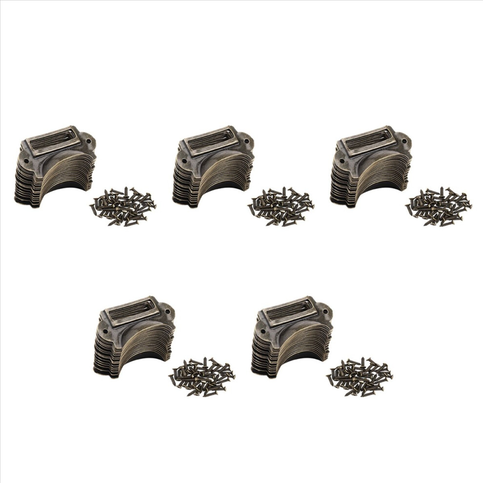 20Pcs File Cabinet Handles Label Holder Antique Bronze Drawer Frame 4714273575160