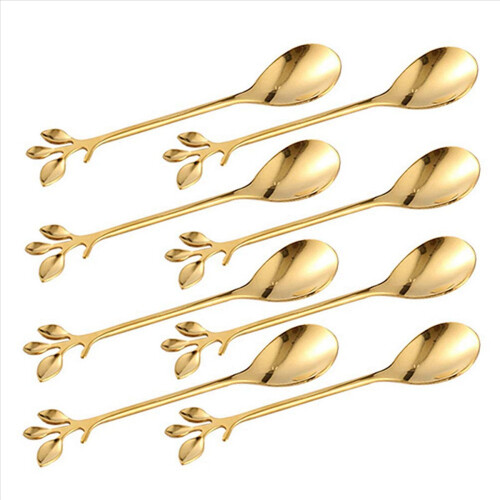 Ice-Cream Tea Stirring Spoons Kitchen Tableware 1 Set of 8 Pieces 1