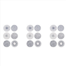 Ceramic Stone with Cork Backing Non-Slip Table Mat for Set of 6