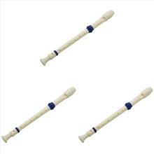 Studenten 8-gats sopraanblokfluit beige blauw met reinigingsstok