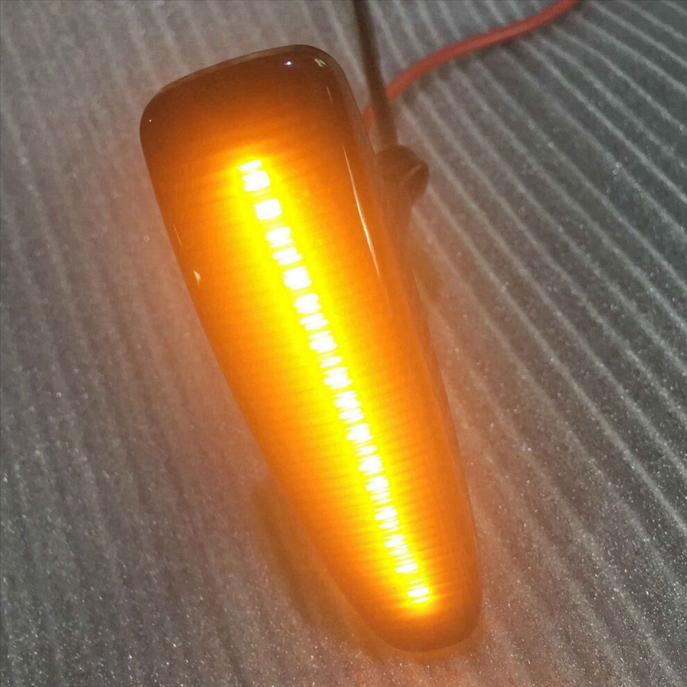 Smoked Lens Full Led Front Side Marker Lights For Amber 4714273506539