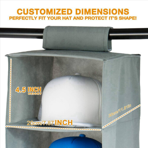 Hat Rack 10 Shelf Hanging Closet Hat Organizer for Hat Storage -1 Pcs 2