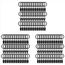 42 Packs of Curtain Ring,with Clips,Decorative Curtains,1 Inch,Black