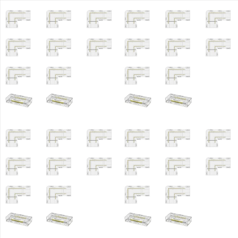 8Mm Connector 8Pc L-Shaped/Corner Connector,2Pc Gapless Connectors 4714273567868