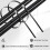 Abraçadeiras de metal pretas, 100 peças, 11,8 polegadas, braçadeira de cabo de aço inoxidável 304 4