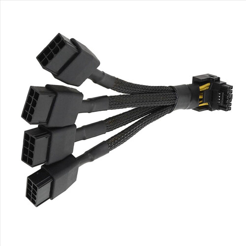 For GPU RTX4090 4X8-pins PCI-E til 16-pins grafikkort strømkabel 1
