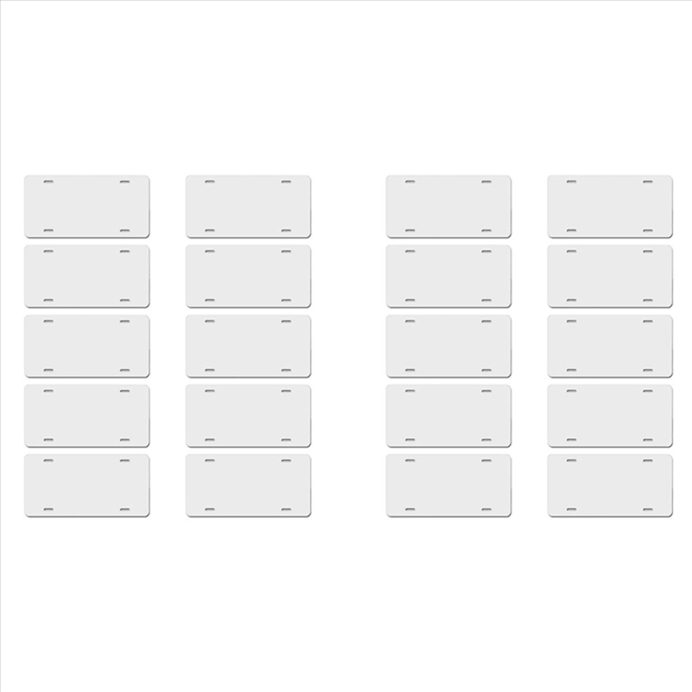10Pcs Sublimation License Plate Blank For Car Decoration Custom White 4714273579489