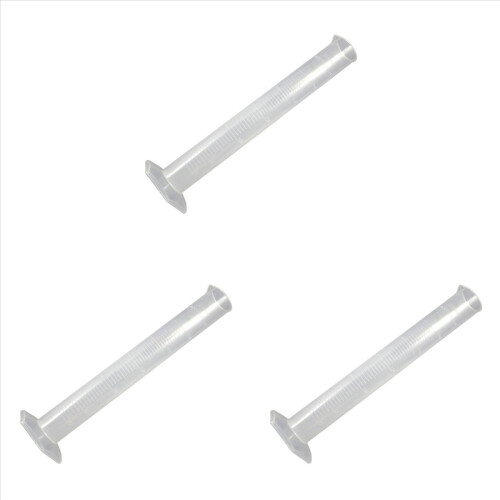 250mL White Plastic Liquid Measurement Graduated Cylinder for Lab Set
