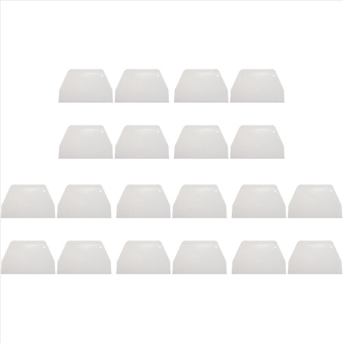 19x12,5 cm platte witte plastic taartdecoratie-deegschraper