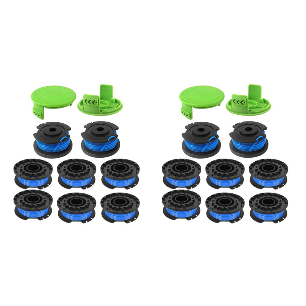 String Trimmer Spool Line For Greenworks 24V 40V 80V (8 Spool, 2 Cap) 4714273585107