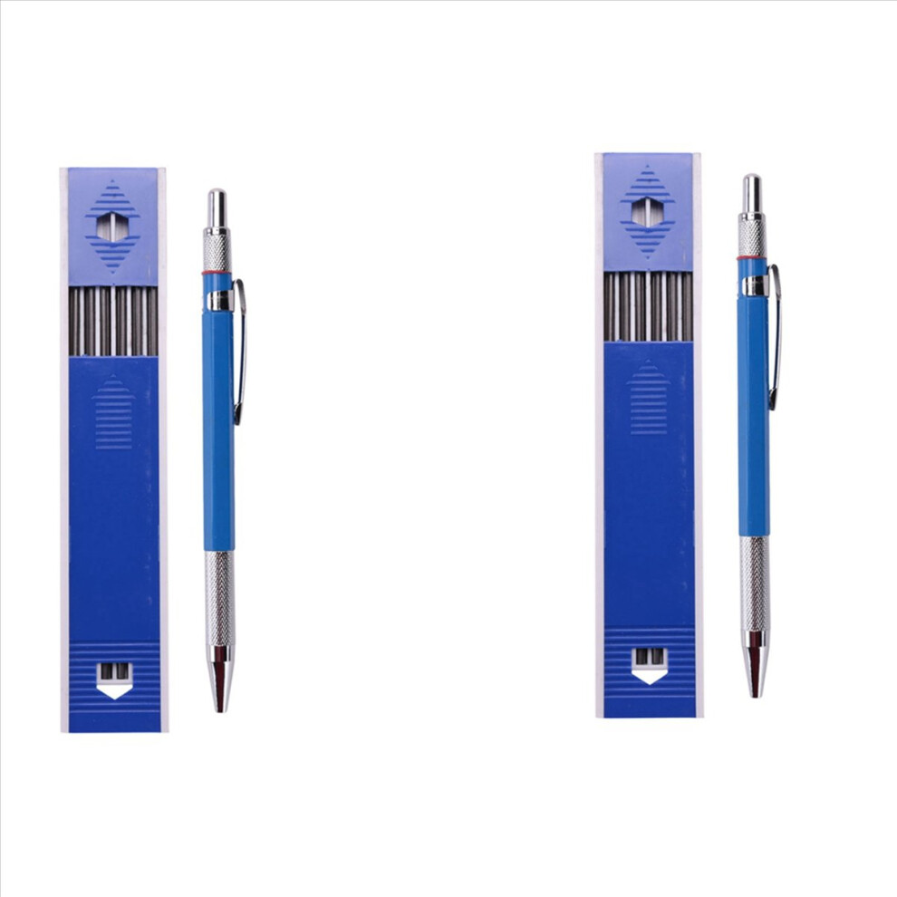 Welders Pencil With 6Pcs Round Refills, 2.0 Mm For Pipe Fitter 4714273584490