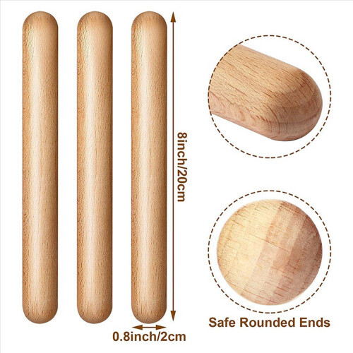 20 peças de 8 polegadas de baquetas rítmicas infantis Lummi Sticks 1