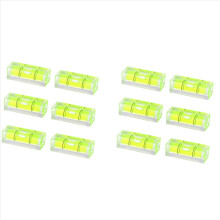 6 nivele cu bulă de aer, 10x10x29mm, nivele pătrate pentru rame de perete