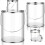 Farbeimer, transparenter Eimer mit Metalldeckel und Griff, 8er-Pack 2