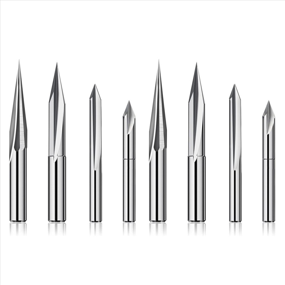 Cnc Router Bits Set 1/4 Shank, Profile Bit, Tungsten Steel - 4Pcs 4714273583042