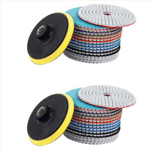15Pcs Diamond Polishing Pads Kit 4 Inch Wet/Dry for Stone Use