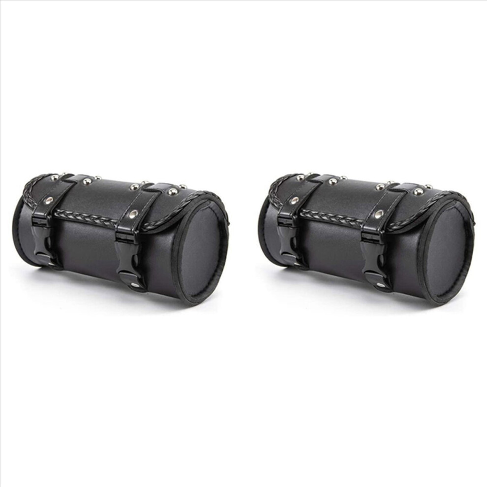 Motorcycle Fork Bag Pu Leather Bicycle Handlebar Tool Pouch,Universal 4714273548294