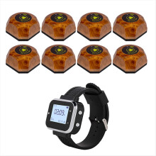 Bezdrátový pager pro restaurace, 8 tlačítek, zástrčka EU