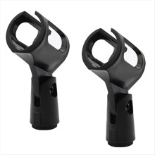 2 peças de clipes de suporte de microfone ajustáveis suportes de montagem de braçadeira de microfone