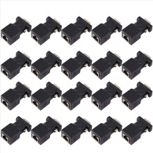 VGA hosszabbító férfi LAN CAT5 CAT6 RJ45 hálózati kábel adapter