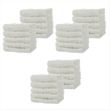 Baby mousseline badhanddoeken, 10 stuks katoenen baby gezichtshanddoeken, wit