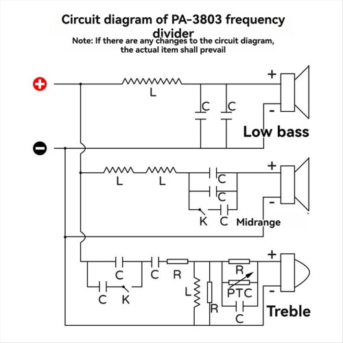 3Way 800W High Power Multi Speaker High Medium Low Converter PA-3803A 2