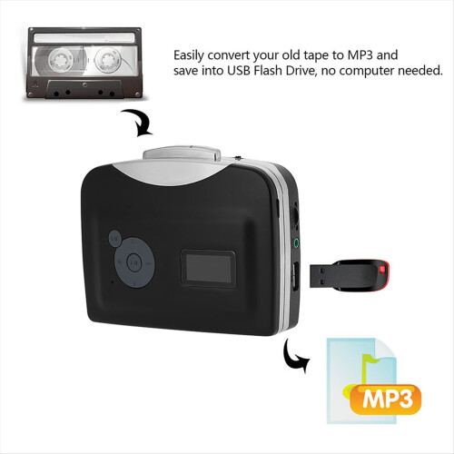 USB Cassette Player Tape-to-MP3 Converter Save Into USB Flash Disk 2