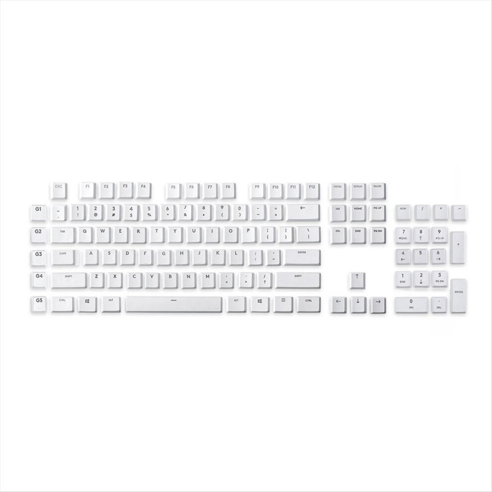 109 Keycaps For Tkl Rgb Mechanical Gaming Keyboard White 4714273540359