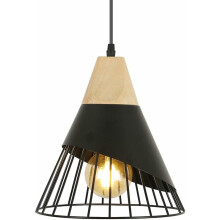 Retro Industrial Pendant Light, Black Metal Cage E27 Chandelier for Dining, Bar, or Living Room
