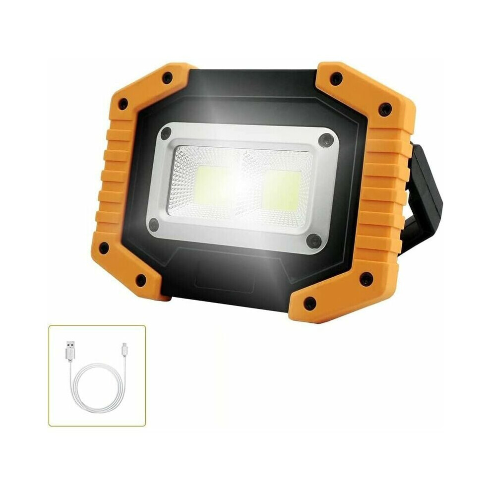 Rechargeable 30W Led Work Light, Portable Cob Floodlight With 3 Modes And Usb Charging 6459566494343