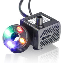 Mini LED Water Pump 3.5W 180L/h, Submersible Pump for Small Aquarium, Pond, Fountain or Garden Use